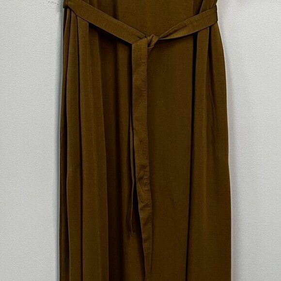 Garnett Hill Flutter-Sleeve Knit Midi Dress In Olive Size M - Picture 6 of 6